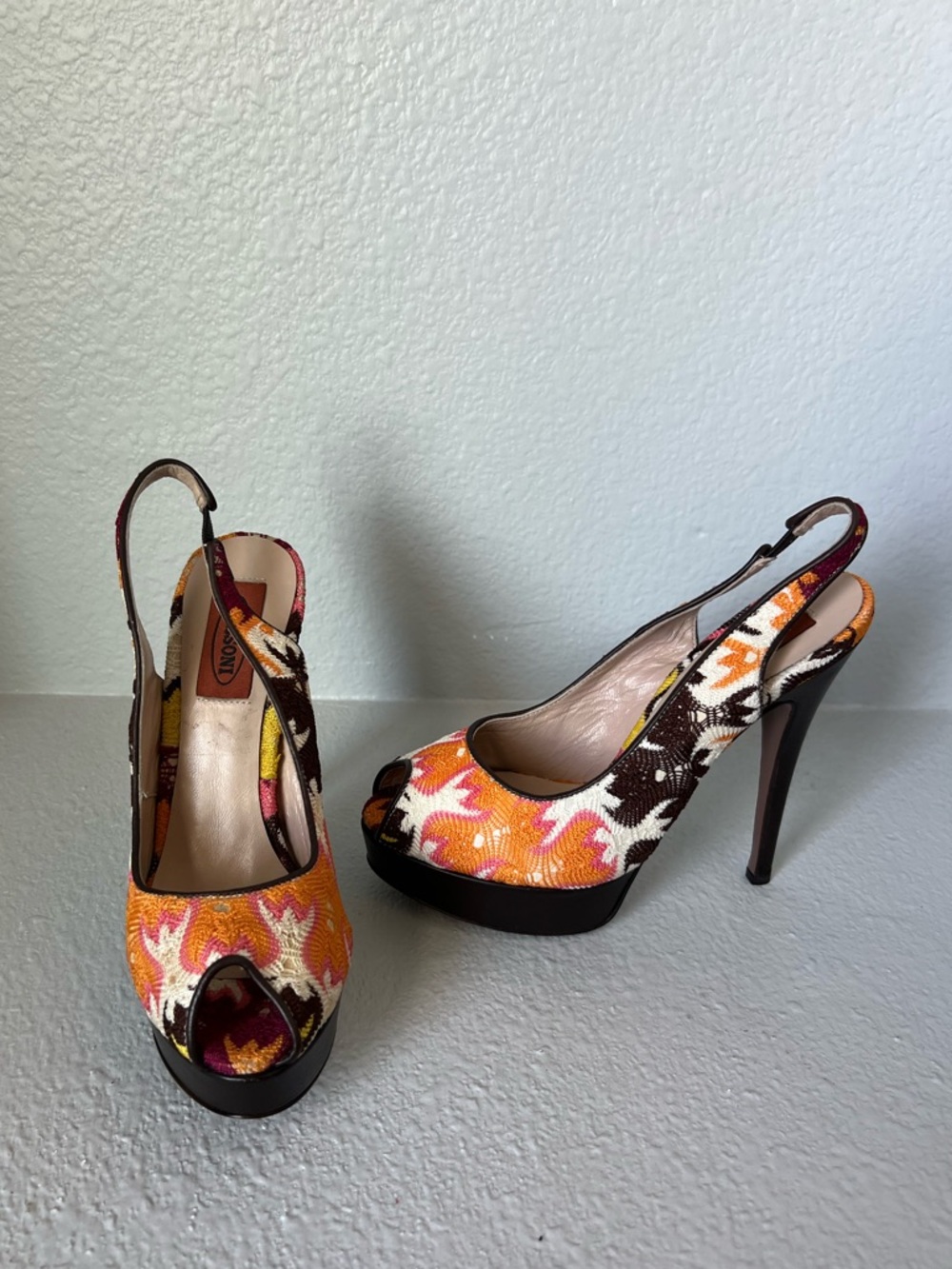 Missoni Multicolor Slingback Heels